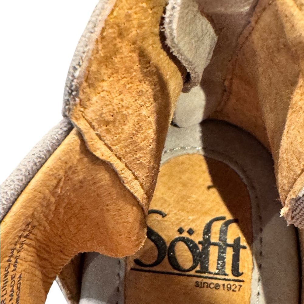 SOFFT Sanielle Gray Suede Wedge Sandals - Comfortable Strappy Platforms, 9B - Picture 5 of 11